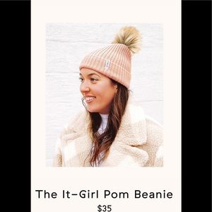 Blush Pom hat